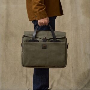Filson Rugged Twill Original Briefcase in Otter Green